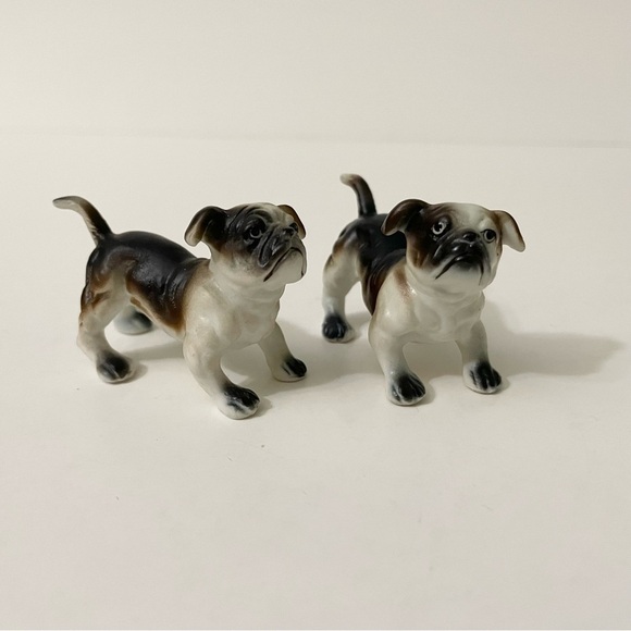 Vintage Lot of 2 Bulldog Porcelain Figurines - Picture 1 of 13